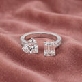 18K Bespoke Heart Diamond Ring — AI cloth, in-house