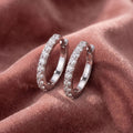 18K Diamond Hoop Earrings — AI cloth, in-house
