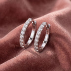 18K Diamond Hoop Earrings — AI cloth, in-house