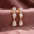 18K Drop Diamond Earrings — AI cloth, in-house