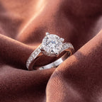 18K Round Diamond Engagement Ring — AI cloth, in-house