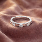 18K Eternity Round Diamond Ring — AI cloth, in-house