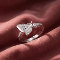 18K Butterfly Diamond Ring — AI cloth, in-house