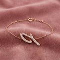 18K Alphabet Diamond Bracelet — AI cloth, in-house