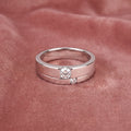 18K Round Solitaire Diamond Ring — AI cloth, in-house