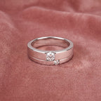 18K Round Solitaire Diamond Ring — AI cloth, in-house