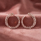 18K Baguette Diamond Moon Earrings — AI cloth, in-house