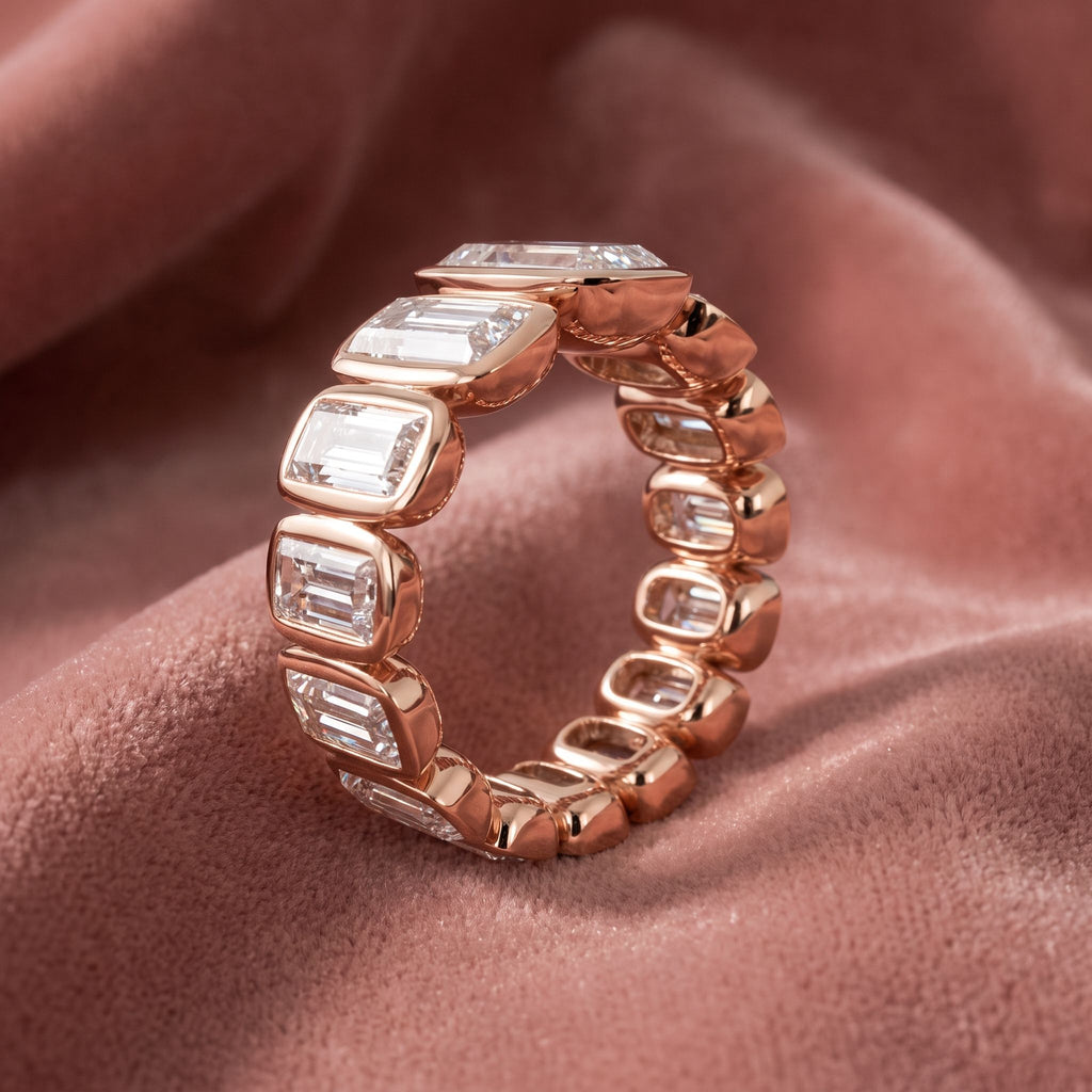 18K Bespoke Baguette Diamond Ring — AI cloth, in-house