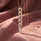 18K Bespoke Snake Diamond Pendant — AI cloth, in-house
