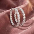 18K Diamond Hoop Earrings — AI cloth, in-house