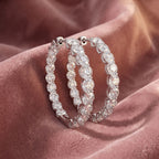 18K Diamond Hoop Earrings — AI cloth, in-house