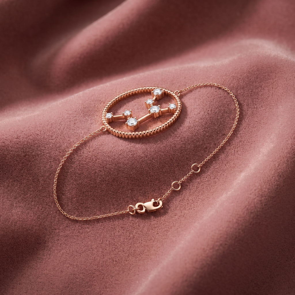 18K Virgo Constellation Diamond Bracelet — AI cloth, in-house