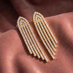 18K Bespoke Chandelier Diamond Drop Earrings — AI cloth, in-house