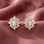18K Marquise Diamond Stud Earrings — AI cloth, in-house