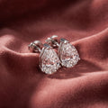 18K Solitaire Pear Diamond Earrings — AI cloth, in-house
