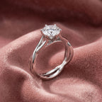 18K Solitaire Diamond Engagement Ring — AI cloth, in-house