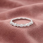 18K Eternity Round Diamond Ring — AI cloth, in-house