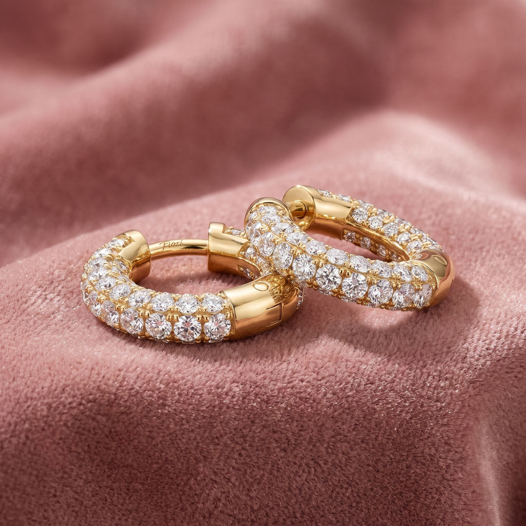 18K Bespoke Diamond Earrings — AI cloth, in-house