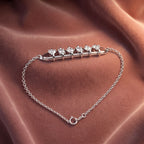 18K Diamond Bar Bracelet — AI cloth, in-house