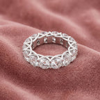 18K Full Eternity Round Diamond Ring — AI cloth, in-house