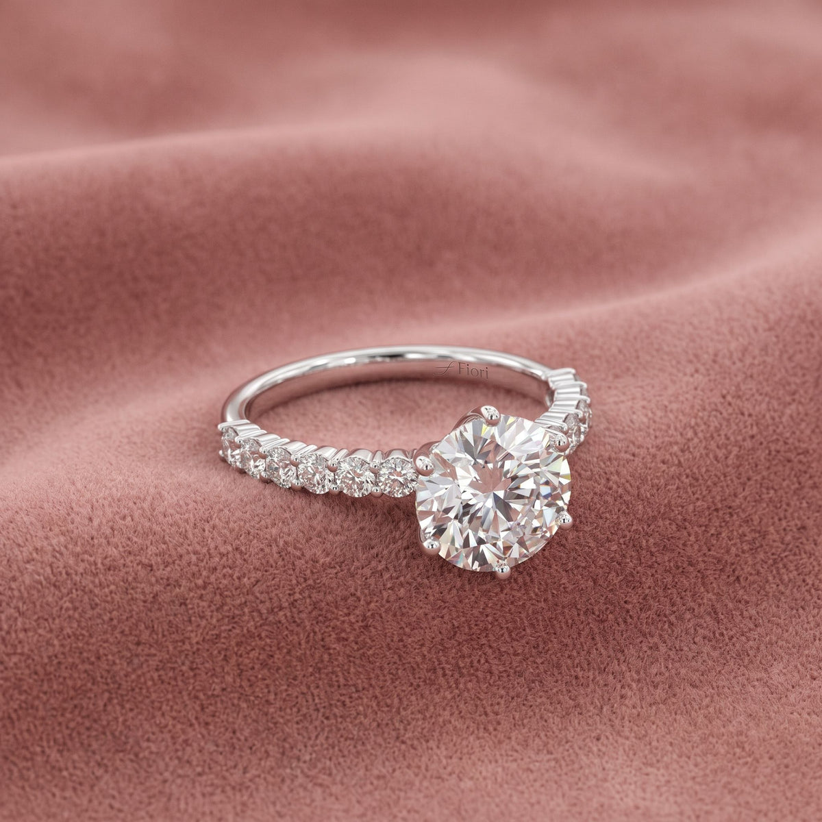 18K Round Diamond Engagement Solitaire Ring — AI cloth, in-house