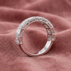 18K Eternity Baguette Diamond Ring — AI cloth, in-house