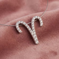 18K Zodiac Round Diamond Pendant — AI cloth, in-house