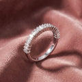 18K Eternity Baguette Diamond Ring — AI cloth, in-house