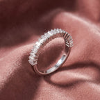 18K Eternity Baguette Diamond Ring — AI cloth, in-house
