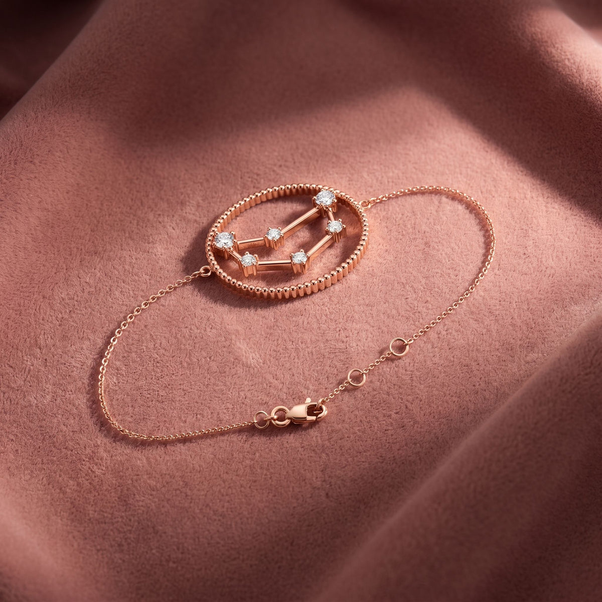 18K Capricorn Constellation Diamond Bracelet — AI cloth, in-house