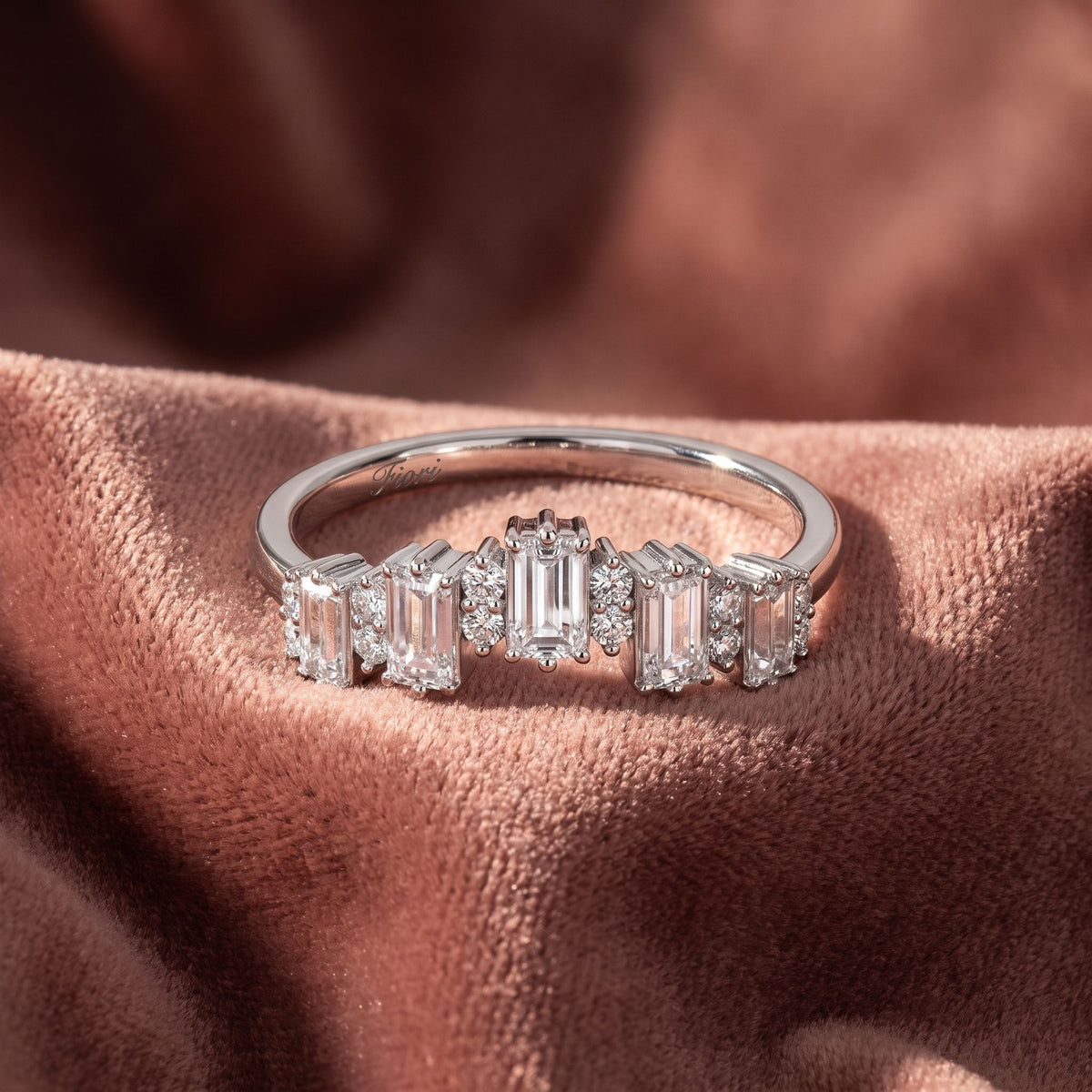 18K Baguette Diamond Ring — AI cloth, in-house