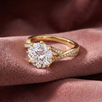 18K Solitaire Round Diamond Engagement Ring — AI cloth, in-house