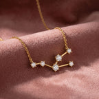 18K Constellation Round Diamond Pendant — AI cloth, in-house