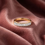 18K Eternity Baguette Diamond Ring — AI cloth, in-house
