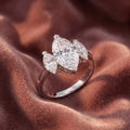 18K Trilogy Marquise Diamond Ring — AI cloth, in-house