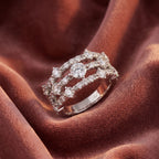 18K Round Diamond Statement Ring — AI cloth, in-house