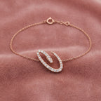 18K Alphabet Diamond Bracelet — AI cloth, in-house