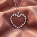 18K Heart Round Diamond Pendant — AI cloth, in-house