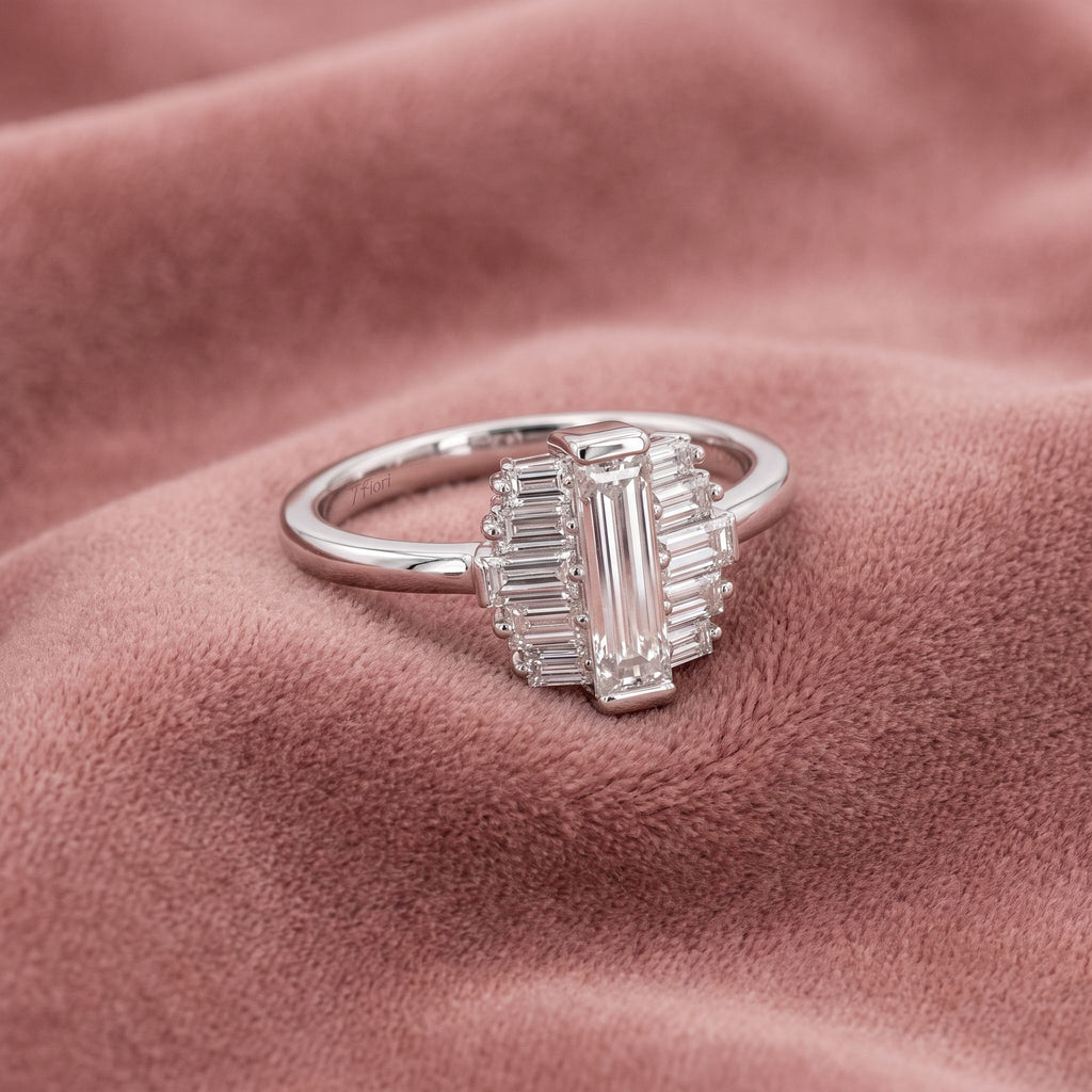 14K Baguette Diamond Ring — AI cloth, in-house