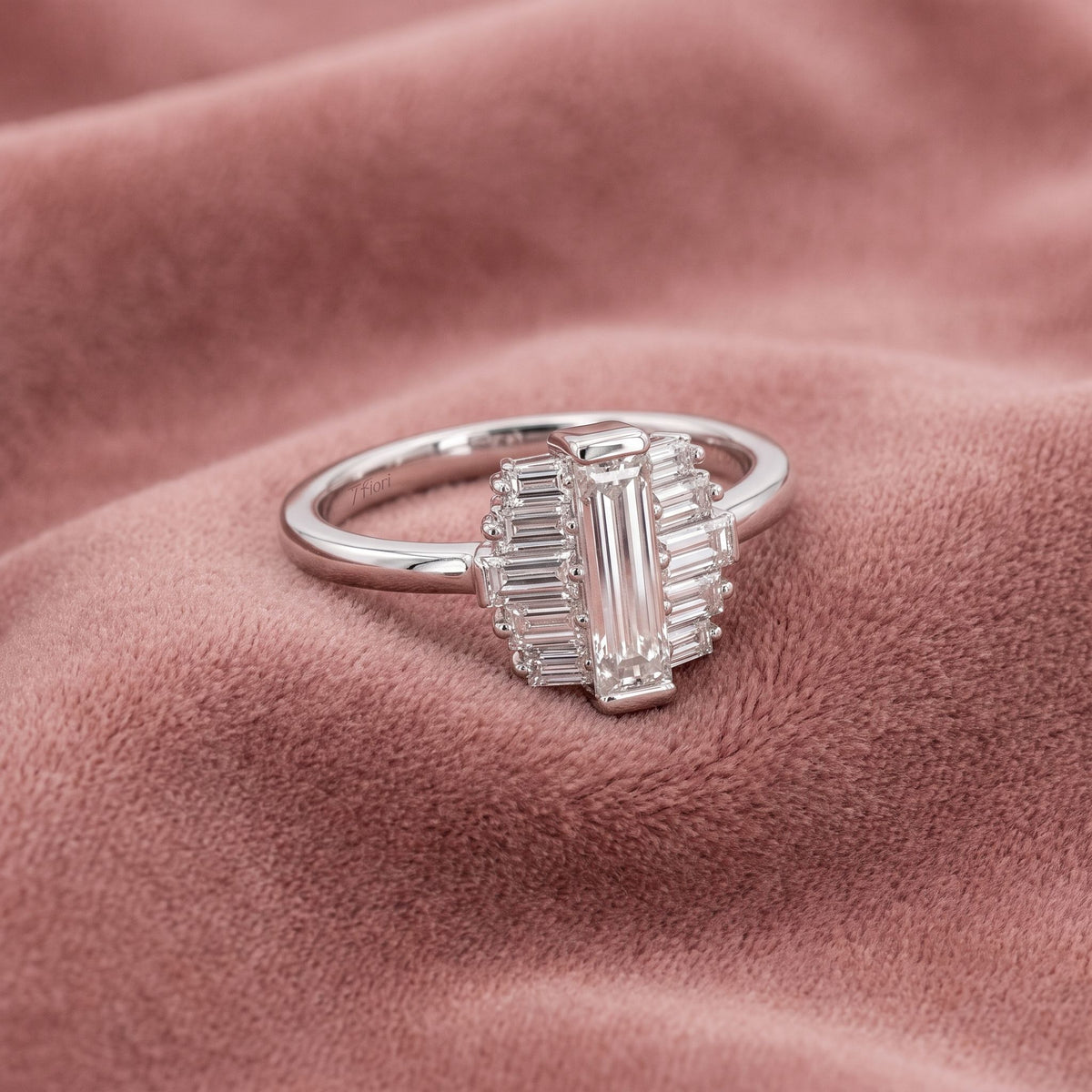 14K Baguette Diamond Ring — AI cloth, in-house