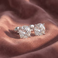 18K Round Solitaire Diamond Earrings — AI cloth, in-house