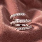 18K Spiral Pave Diamond Ring — AI cloth, in-house