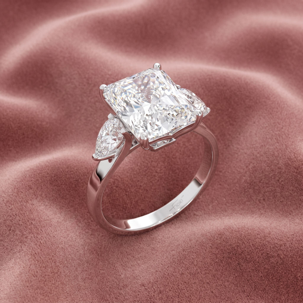 18K Solitaire Radiant Diamond Engagement Ring — AI cloth, in-house