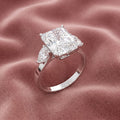 18K Solitaire Radiant Diamond Engagement Ring — AI cloth, in-house