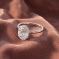 18K Solitaire Oval Diamond Engagement Ring — AI cloth, in-house
