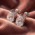 18K Solitaire Pear Diamond Earrings — AI cloth, in-house