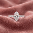 18K Solitaire Princess Diamond Engagement Ring — AI cloth, in-house