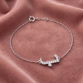 18K Arabic Alphabet Diamond Bracelet — AI cloth, in-house