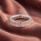 14K Eternity Emerald Diamond Ring — AI cloth, in-house