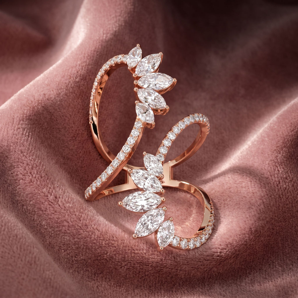 18K Bespoke Diamond Ring — AI cloth, in-house